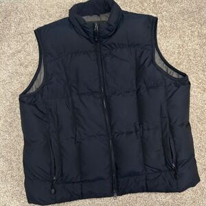 Vintage Eddie Bauer Down Puffer Vest Men Size XL Navy Blue Gorpcore‎ Outdoors